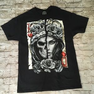 NWOT hard to find ODM Men’s  Art Half card face Tee
